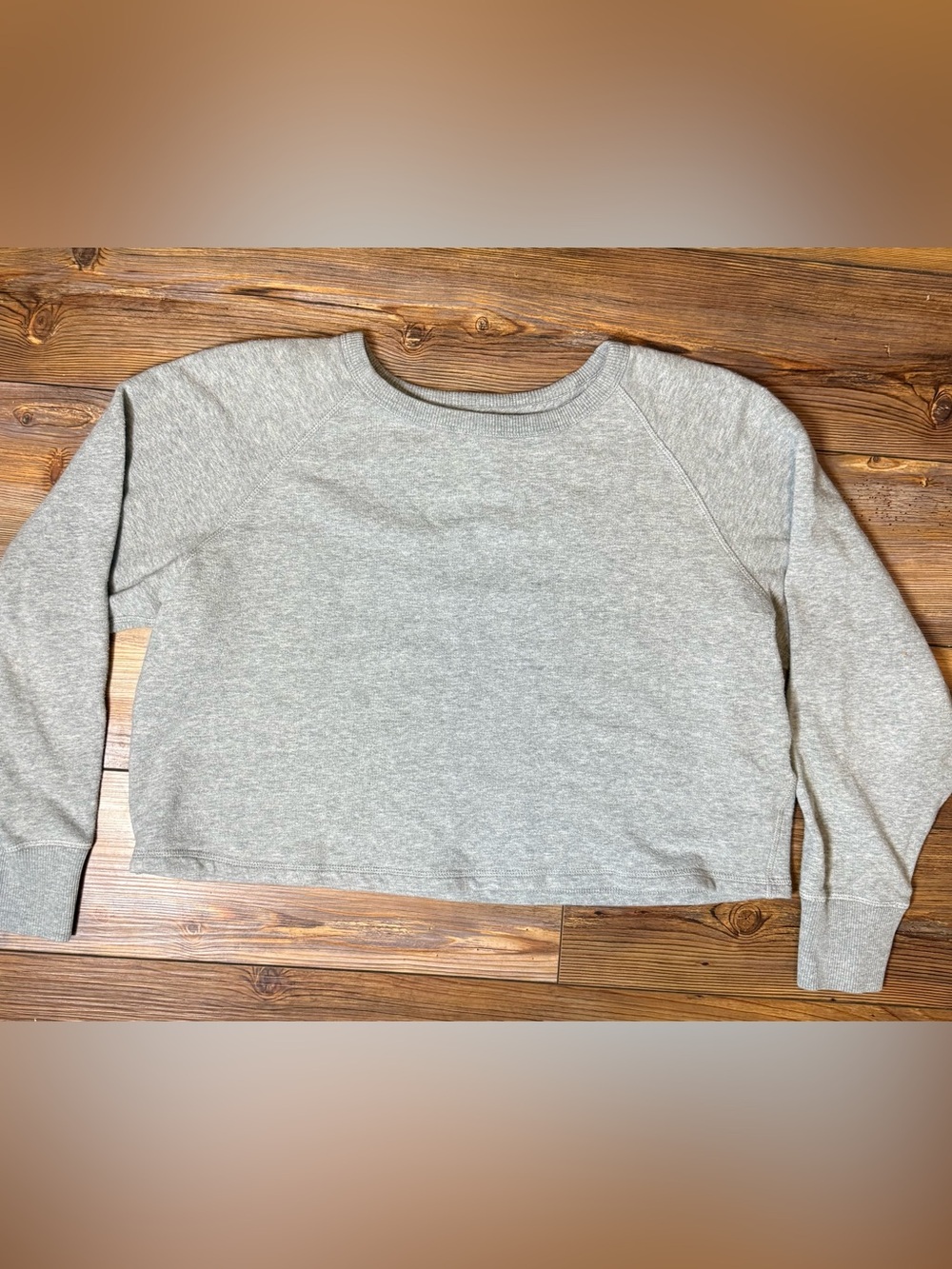 Madewell Gray Cropped Sweatshirt Womens Pullover Crewneck Top